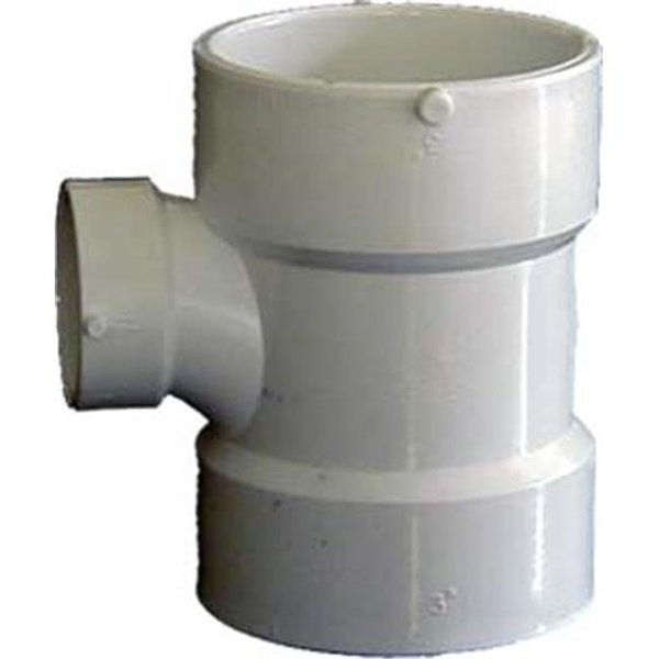 Genova Products Genova Products 71132 3 in. X 3 in. X 2 in. Sch. 40 PVC-DWV Reducing Sanitary Tees 71132